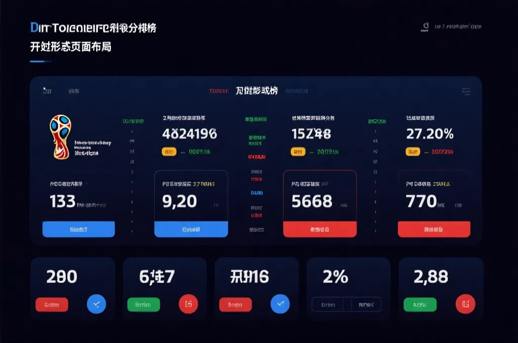 世界杯小组赛积分榜与出线形势页面布局示意图